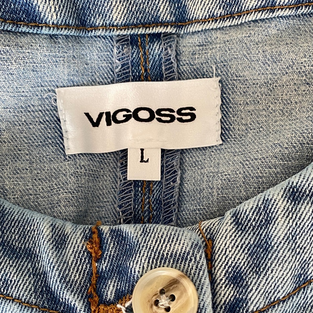 Vigoss Sky Blue Denim Vest - Picture 2 of 5